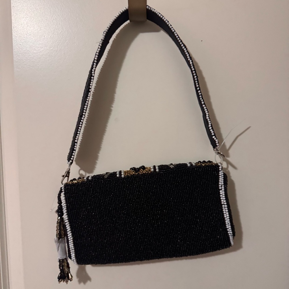NWOT Beaded Shoulder Bag”Viral Made in India Beaded Bag” - Picture 4 of 10